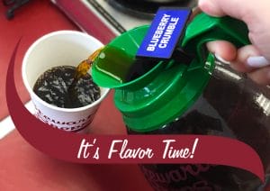 Blueberry Coffee being Poured