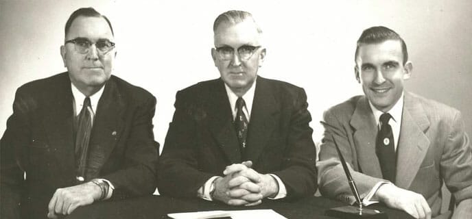 Charles S. (Charlie), right, joins his father and uncle