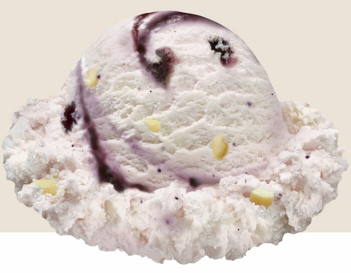 Stewart's Blueberry Pie Ice Cream. A blueberry Ice Cream with blueberry swirl.