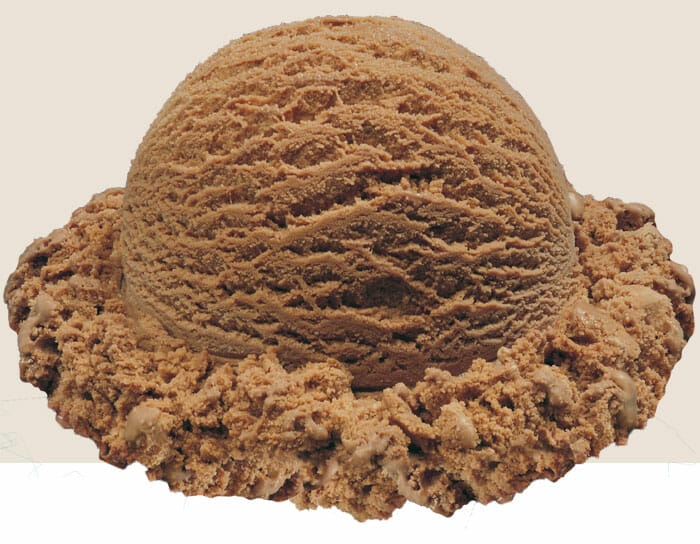 Chocolate ice cream scoop