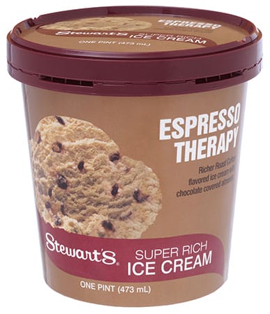 Pint of Espresso Therapy - a coffee ice cream with almond clusters coated in chocolate! An espresso ice cream cheaper than therapy!