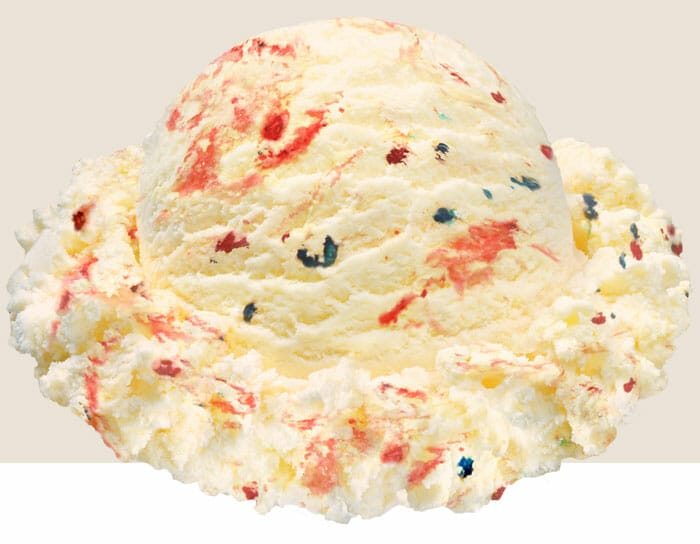 Fireworks, vanilla ice cream with a cherry swirl and pop rocks perfect for the 4th of July