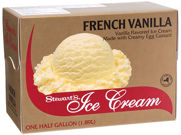 Half Gallon of Stewart's French Vanilla Ice Cream