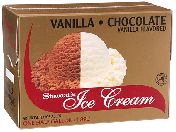 Half Gallon of Our Vanilla Chocolate Ice Cream is the perfect ice cream combination!