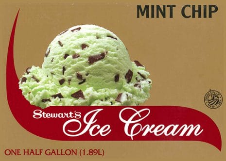 A Half Gallon of Stewart's Mint Chip Ice Cream