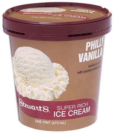 a pint of Philly Vanilla a vanilla ice cream with crushed vanilla beans