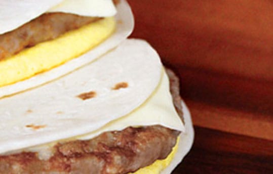 Sausage egg wraps