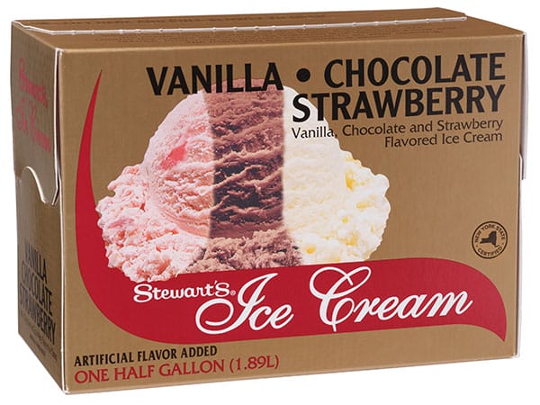 Vanilla Chocolate Strawberry Ice Cream Flavor Stewart S Shops