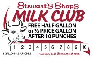 Stewart's Milk club card