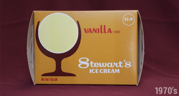 1970's Stewart's Vanilla Ice Cream Half Gallon