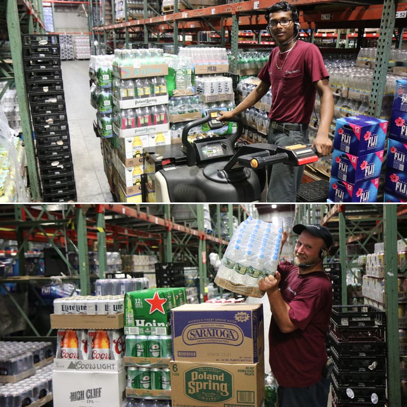 Our warehouse houses about 150 different beverages, including soda, beer, and water