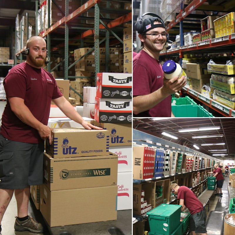 The grocery area of our warehouse