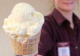 Stewart's Vanilla Ice Cream Waffle Cone| It's the most classic of our vanilla flavors! Rich and creamy, made with quality vanilla beans from Madagascar.