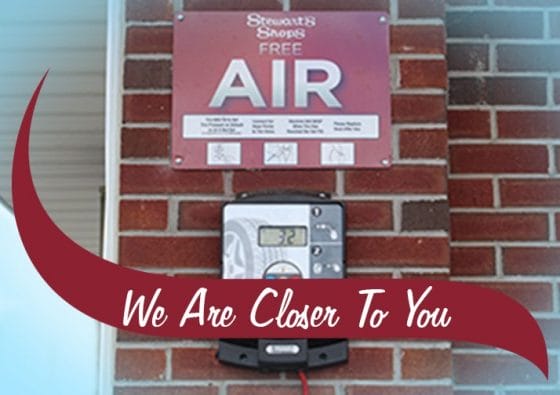 Tires low? We have free air Stewart #39 s Shops Tires low? We have free air Stewart #39 s Shops