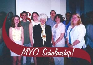 MYO Scholarship. A group of students around Philly Dake
