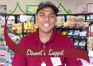 Photo of Stewart's Manager and the words Stewart's Snippet