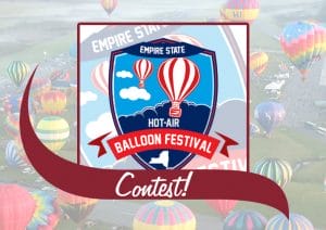 Logo for the Empire State Hot Air Balloon Festival and the word Contest.