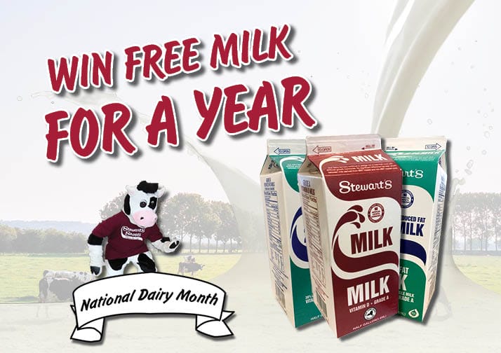 free milk for a year with Flavor mascot
