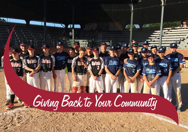 columbia clippers baseball team, giving back to your community