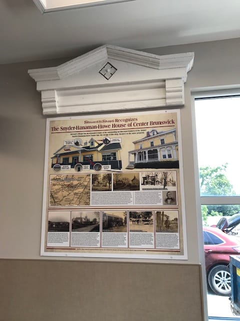 Historical Sign Inside of Brunswick Shop