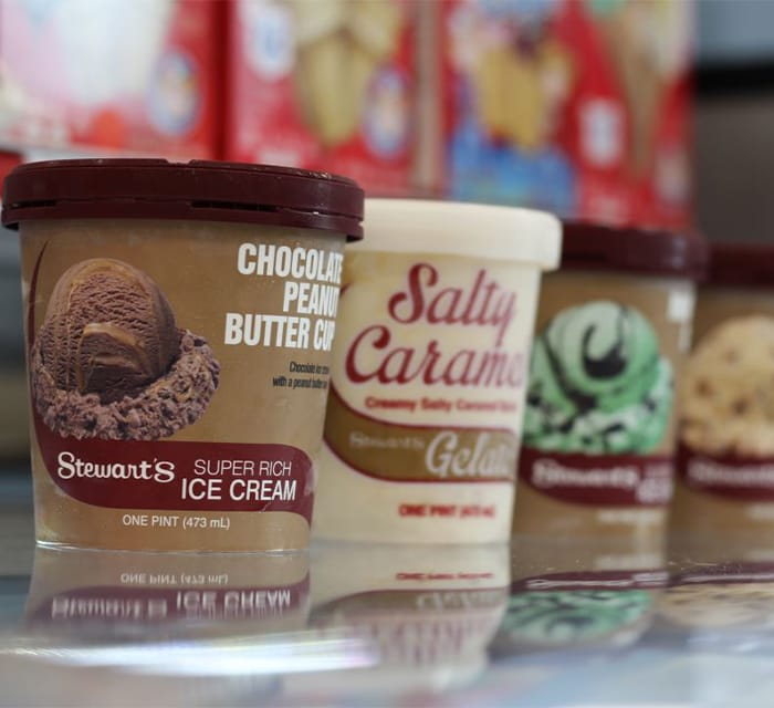 Enjoy Stewart's LocallyMade Ice Cream! Cones, Milkshakes, Packed Pints