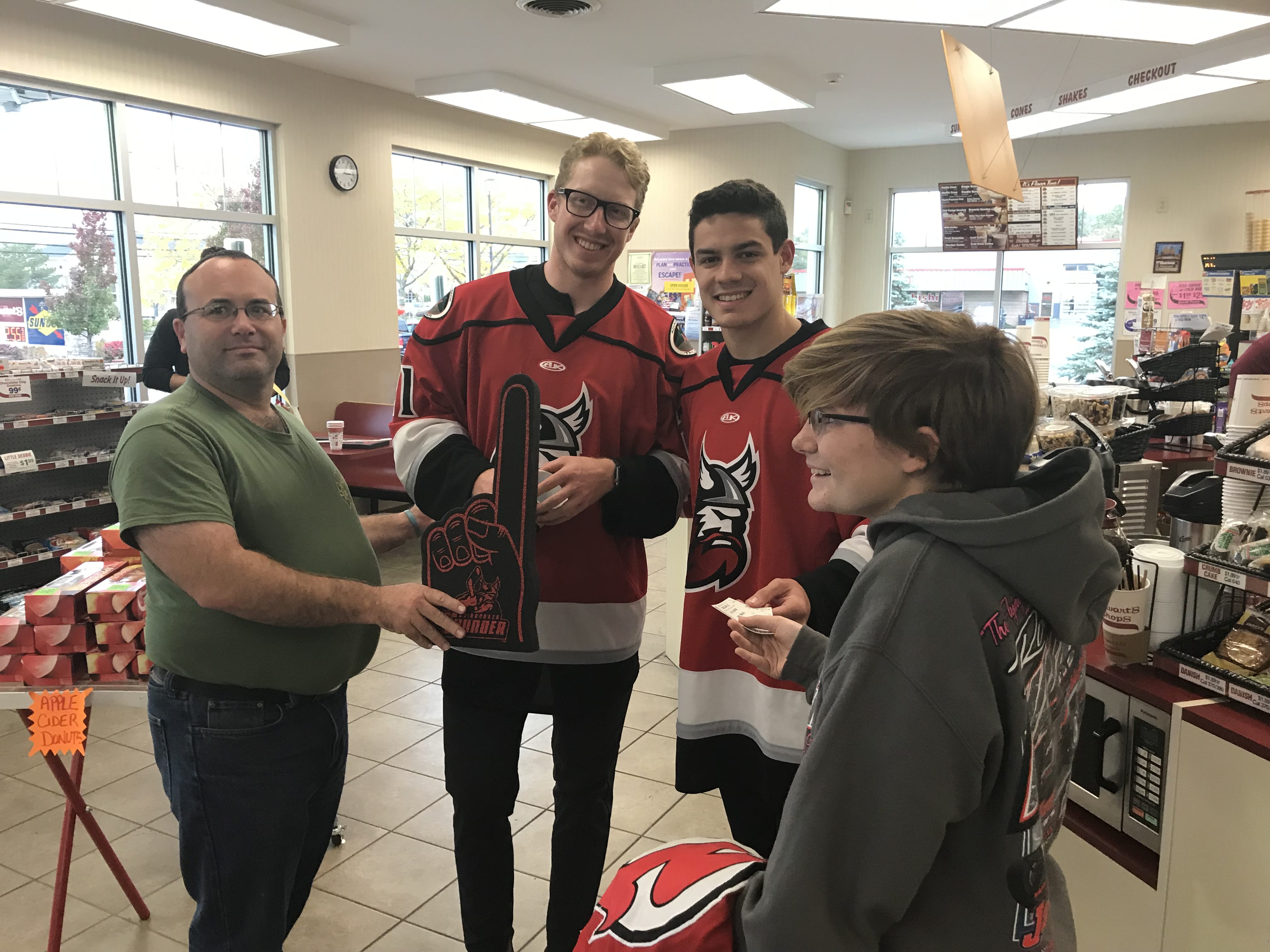 hockey players and stewarts customers