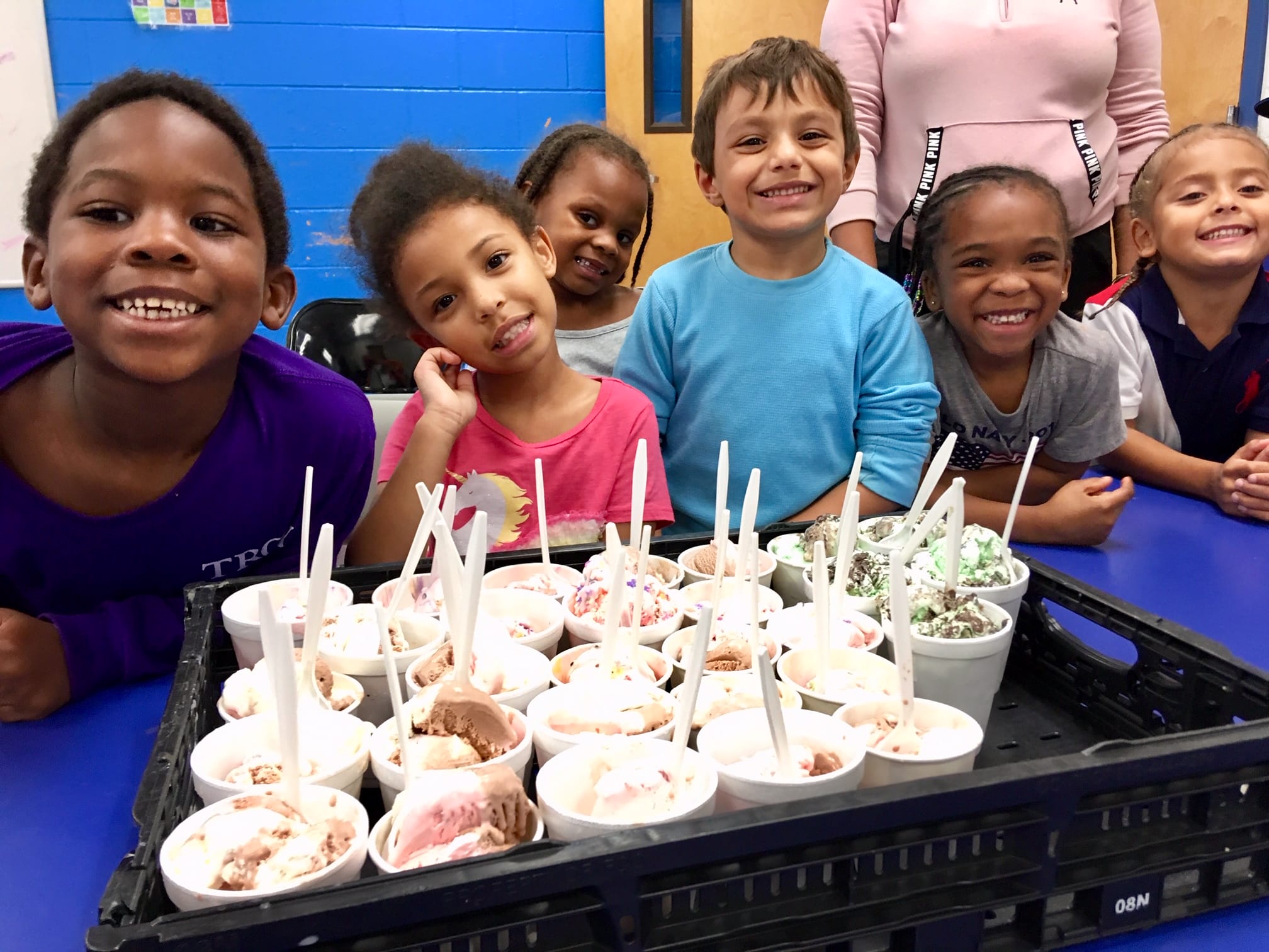 Children enjoying ice cream