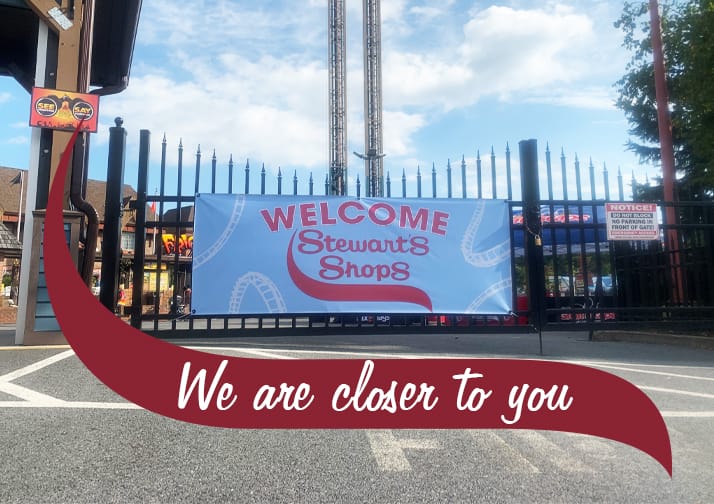 Stewart's Shops Banner at the Great Escape