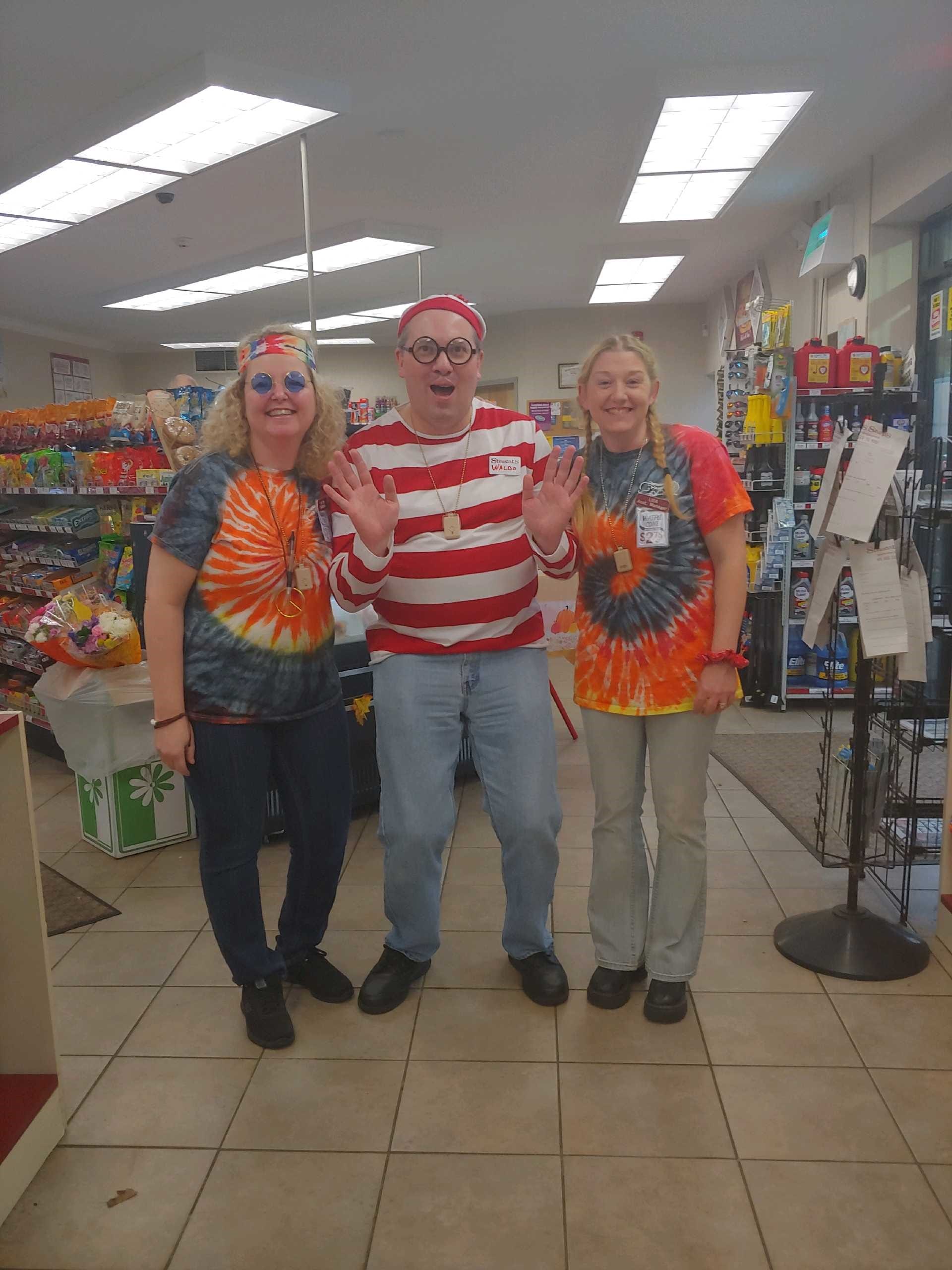 Partners dressed up at Stewart's Shops