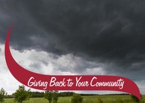 Stormy sky. Giving Back To your Community.
