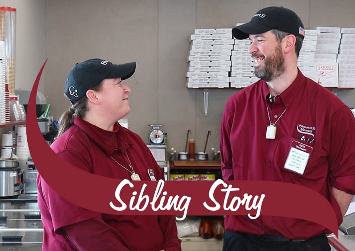 Sibling Story. Ken and Paula in their stewarts uniforms