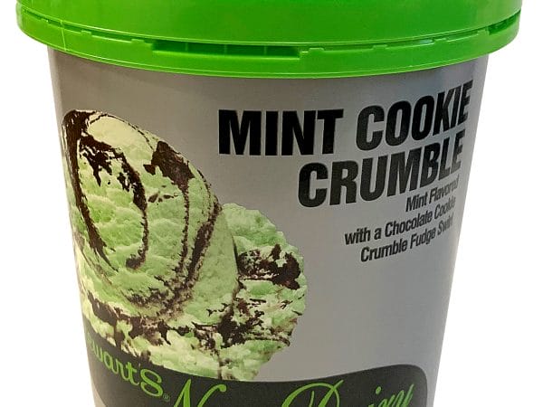 Pint of Mint Cookie Crumble non-dairy a dairy free ice cream that has a minty chocolate flavor
