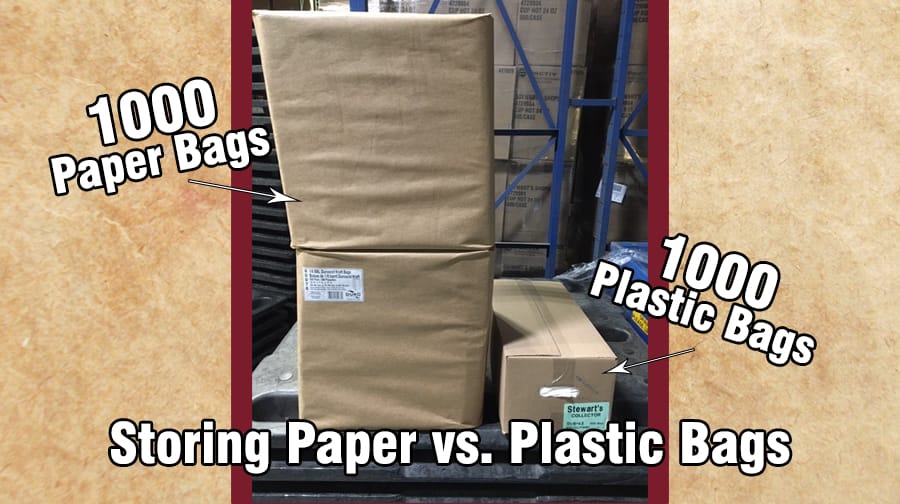 Storing paper bags vs. plastic bags