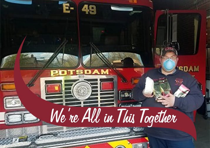 we're all in this together firefighter and coffee
