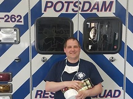 potsdam rescue team with stewarts coffee