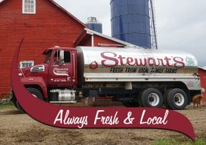 Stewarts milk truck at a farm. Always fresh and local