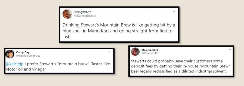 Bad tweets about Mountain Brew