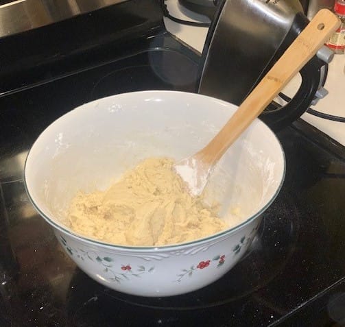 Eggnog cookie batter