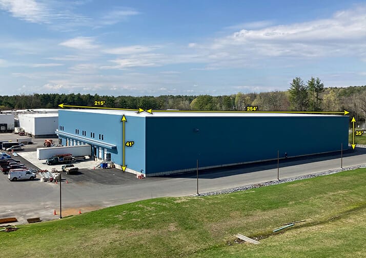 The new building at the Stewarts plant