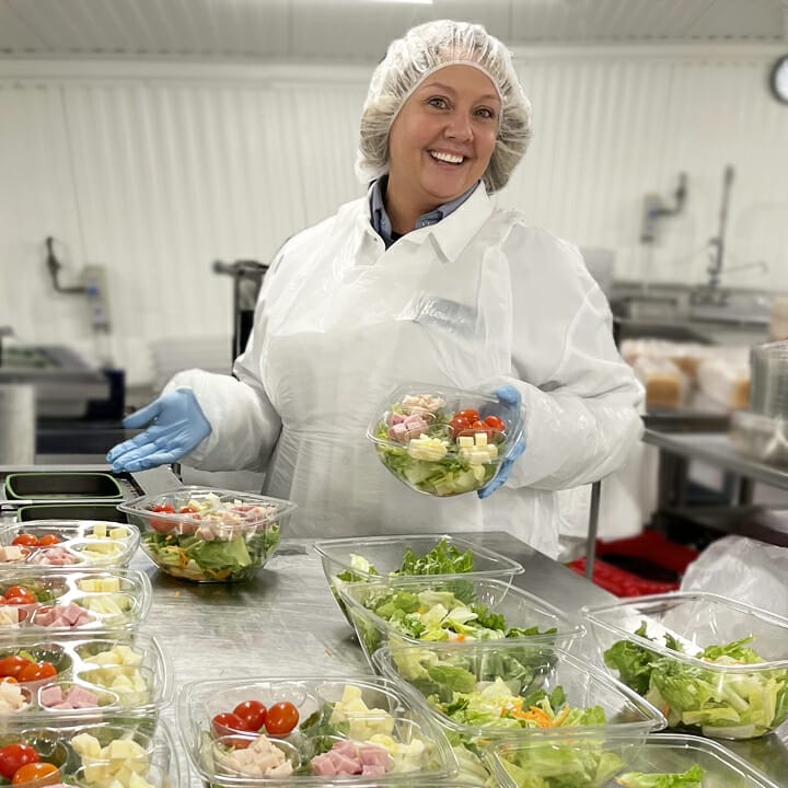 Stewart's Kitchen making salads