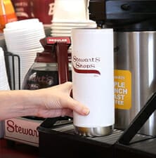 reusable Stewart's coffee mug