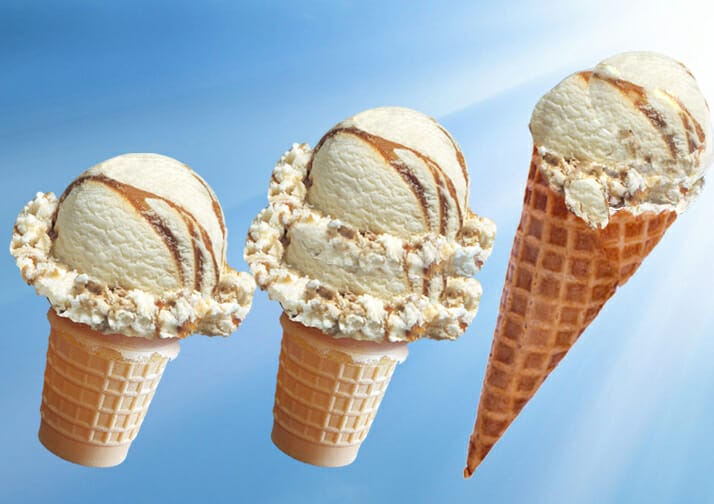 single, double, and waffle civility cones