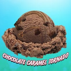 Chocolate caramel tornado