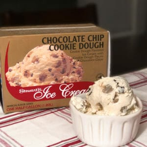 Cookie Dough Ice Cream in a dish