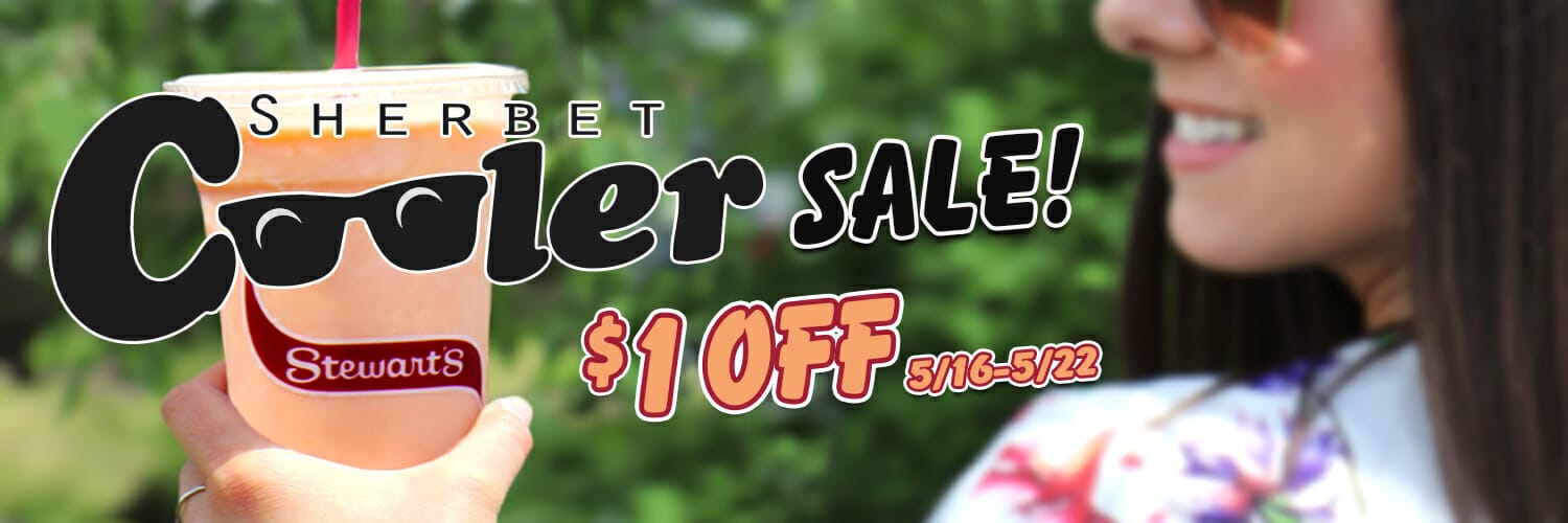 Sherbet Cooler Sale! $1 off, May 16-May 22.