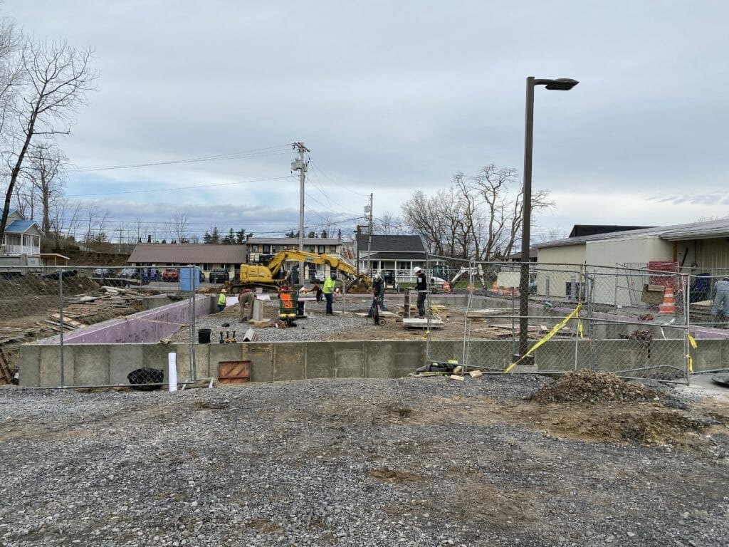 foundation being poured 