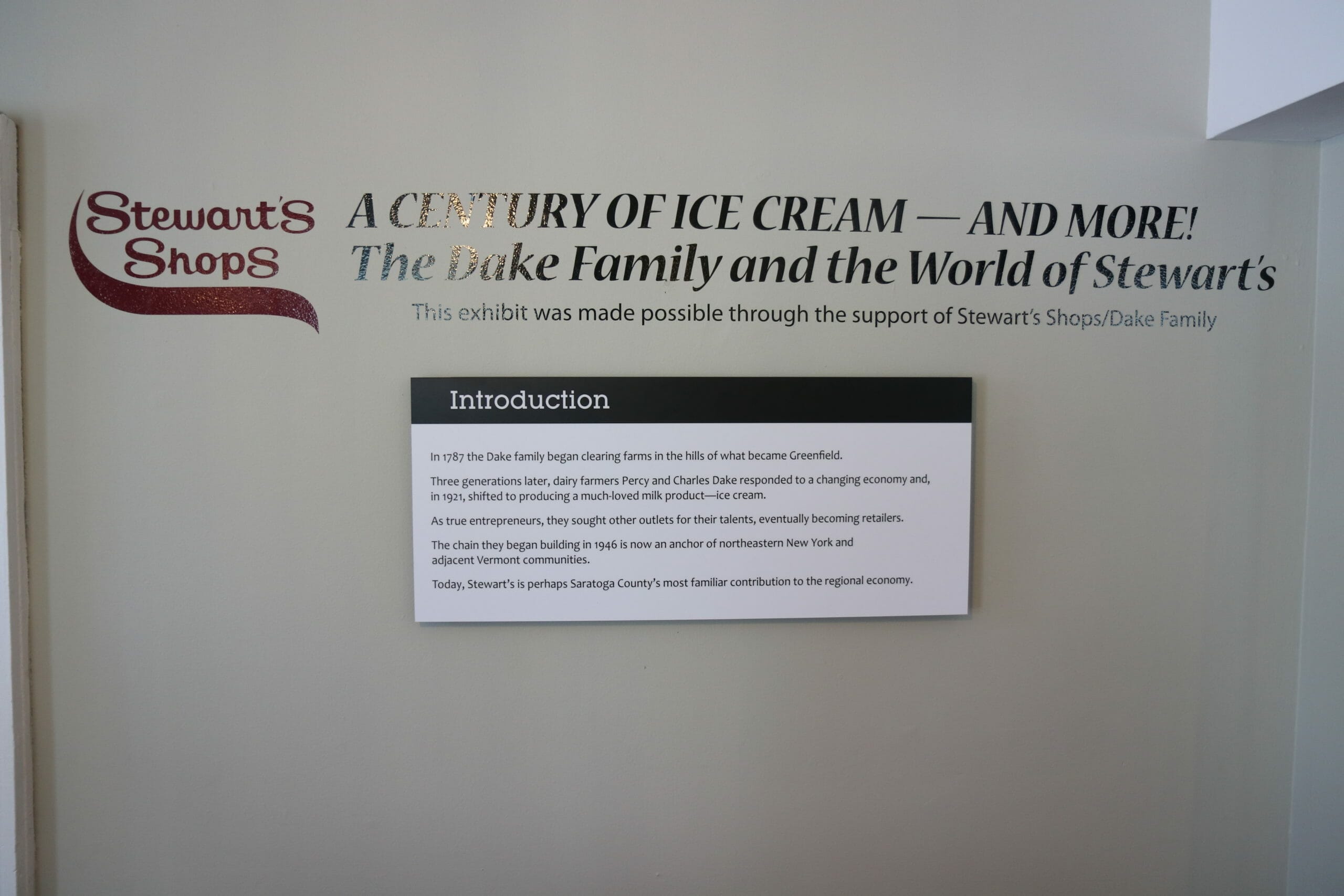The Introduction Sign for the Exhibit