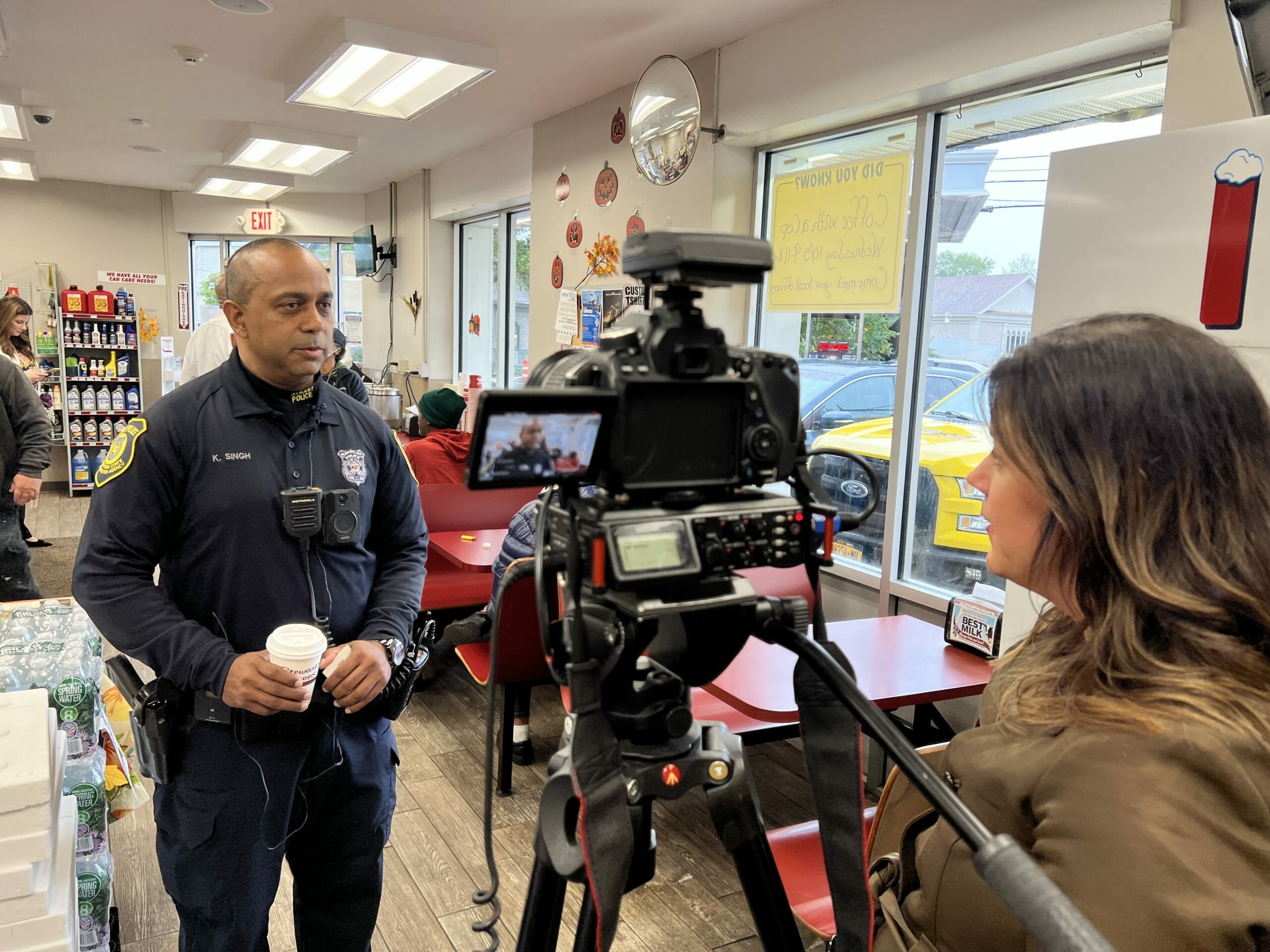 Cop Being Interviewed