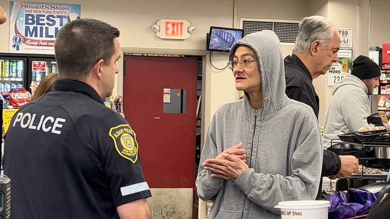 Cop Speaking with Civilian