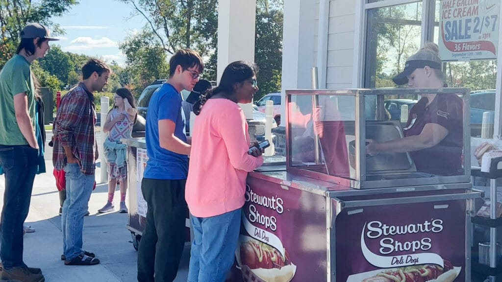 Customers Purchasing Hot Dogs